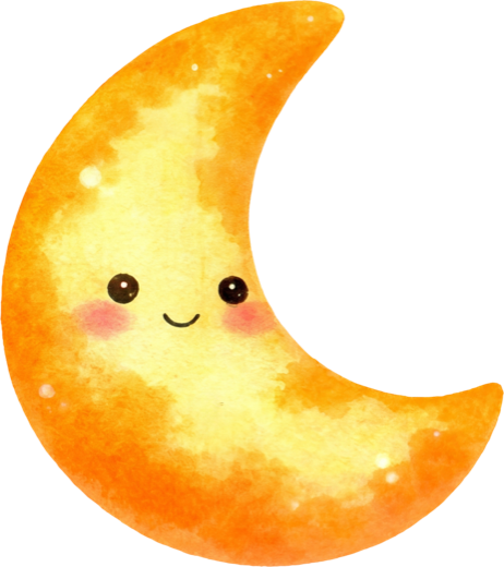 Gemalter lachender Mond