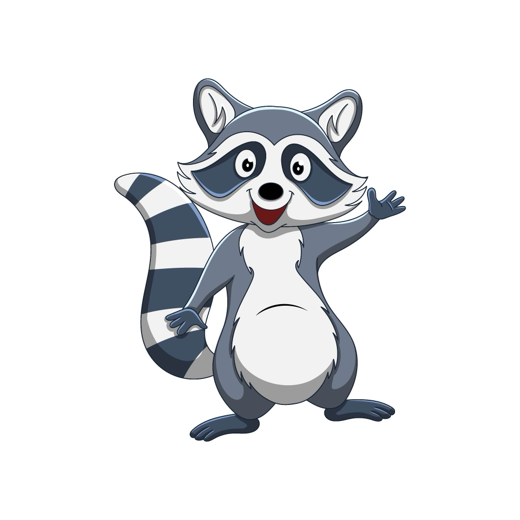 Gemalter Waschbär